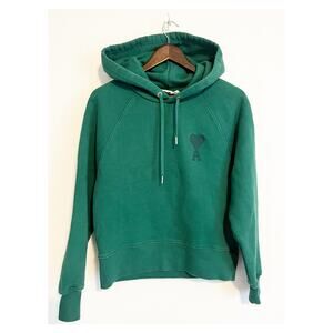 AMI Alexandre Mattiussi Hooded Sweatshirt Hoodie Green XS